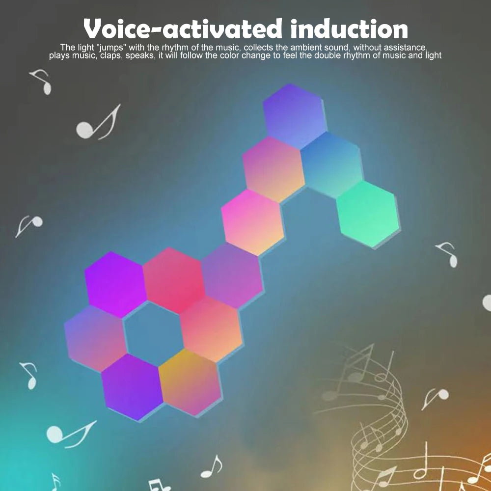 Smart RGB Hexagonal Lamp with Remote Control