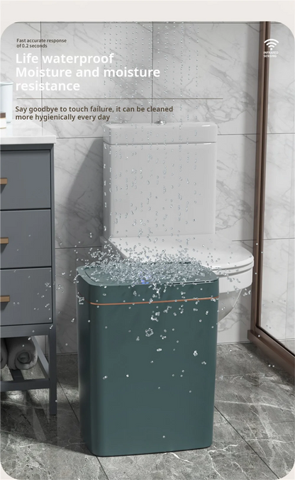 Smart Bathroom Trash Can with Automatic Bagging