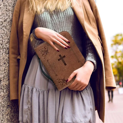 Classic Leather Print Personalized Bible Cover Case Bags