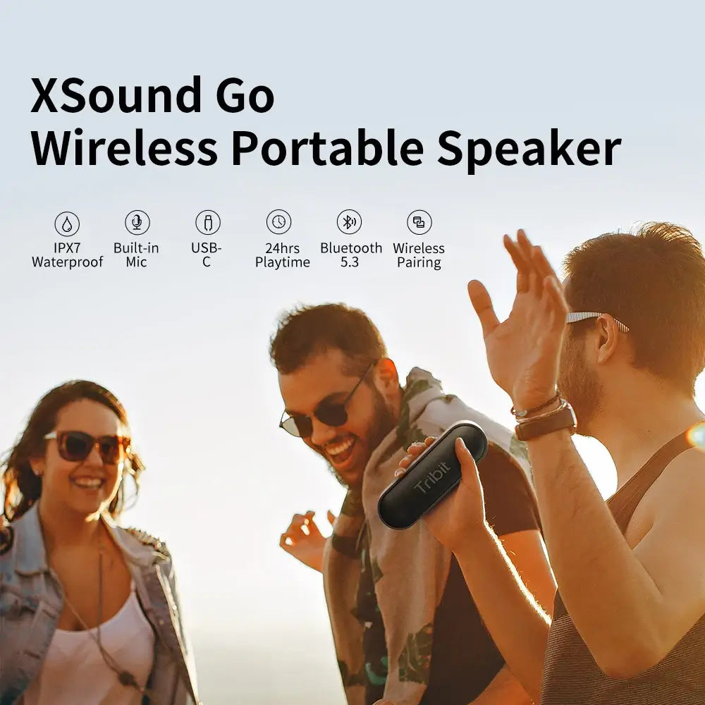 Tribit XSound Go Bluetooth-høyttaler med IPX7 vanntett design