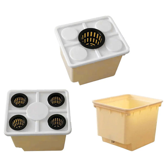 Hydroponics Bucket with Siphon Elbows for Easy Plant Growth