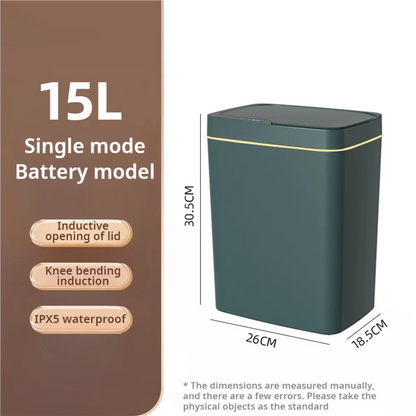 Smart Bathroom Trash Can with Automatic Bagging