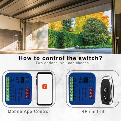 Smart Tuya WiFi Garage Door Receiver with Voice Control