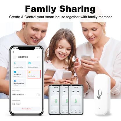 Sensore di temperatura e umidità Tuya Smart Zigbee con controllo vocale