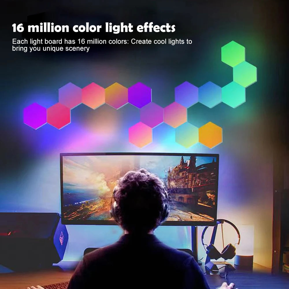 Smart RGB Hexagonal Lamp with Remote Control