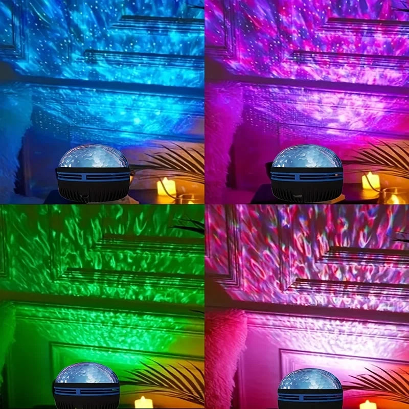 Sternengalaxie-Projektorleuchte mit RGB-Fernbedienung