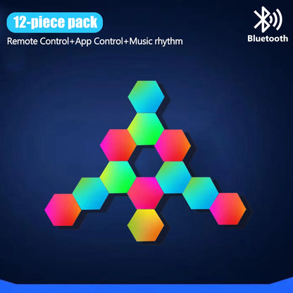 Smart RGB Hexagonal Lamp with Remote Control
