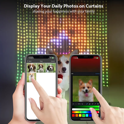 Tenda luminosa a LED intelligente MIMIRG - Magia del colore controllata tramite APP