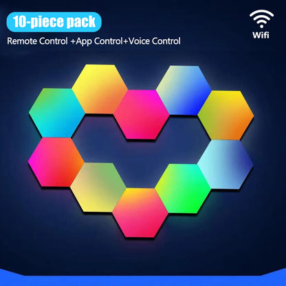 Smart RGB Hexagonal Lamp with Remote Control