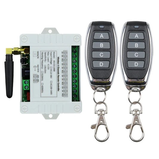 Smart 4 Channel RF Relay Switch - 10A Remote Control