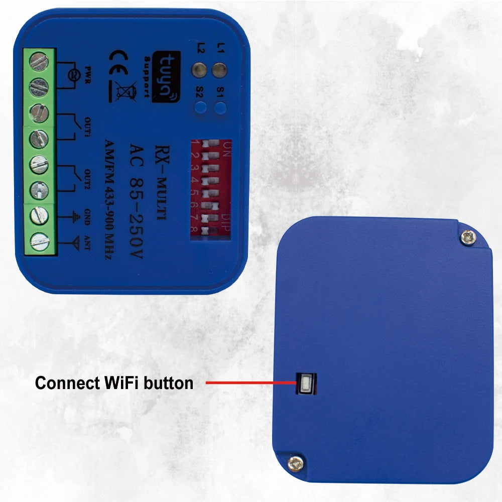 Smart Tuya WiFi Garage Door Receiver With Voice Control