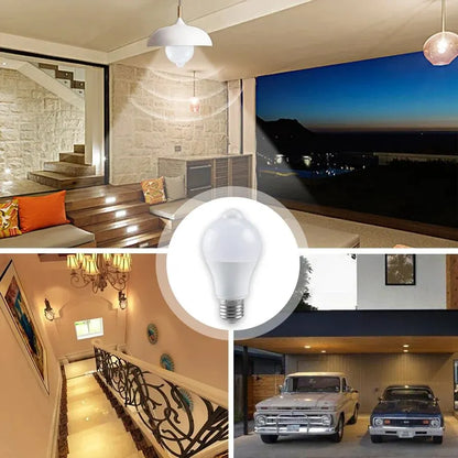 Lampadina LED con sensore di movimento PIR intelligente - Risparmio energetico 12W