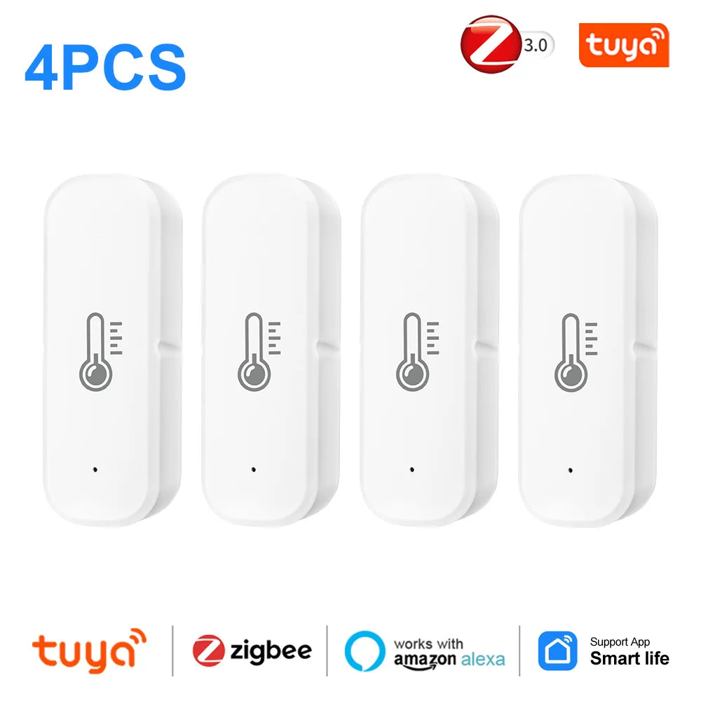 Sensore di temperatura e umidità Tuya Smart Zigbee con controllo vocale