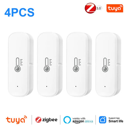 Sensore di temperatura e umidità Tuya Smart Zigbee con controllo vocale