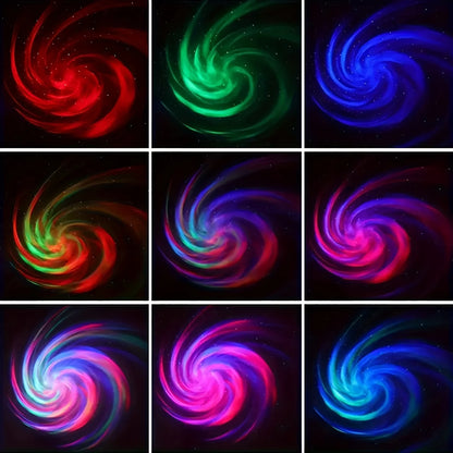 Sternengalaxie-Projektorleuchte mit RGB-Fernbedienung