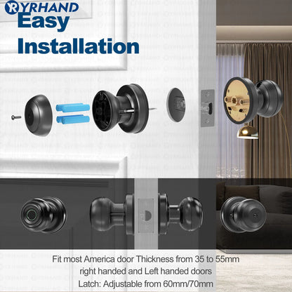 YRHAND Bluetooth Smart Lock - Easy Install Biometric Access