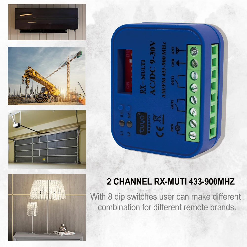 Smart Tuya WiFi Garage Door Receiver with Voice Control