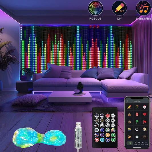 MIMIRG Smart LED Curtain Light - APP Controlled Color Magic