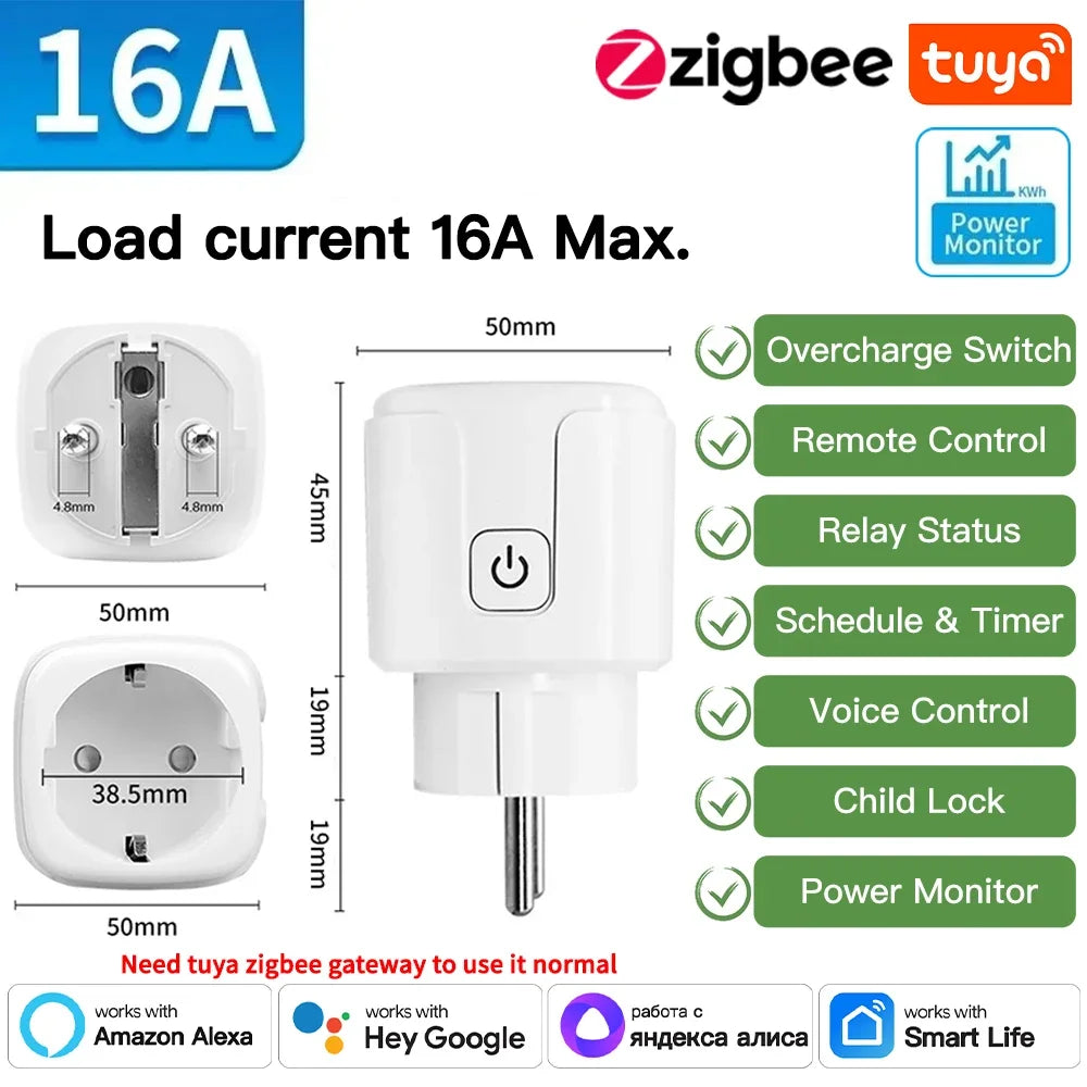 Presa intelligente TNCE EU Plug - Controllo vocale Wi-Fi e monitoraggio dell'energia