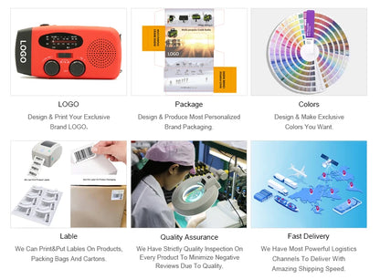 MCC Emergency Solar Hand Crank Radio with Power Bank