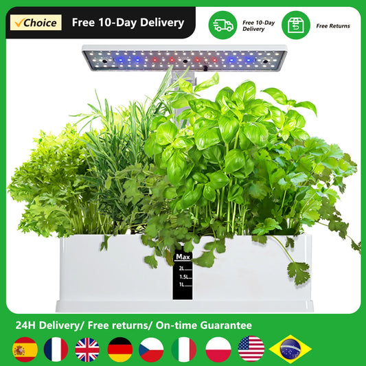 Indoor Hydroponics Kit with Adjustable LED Lights