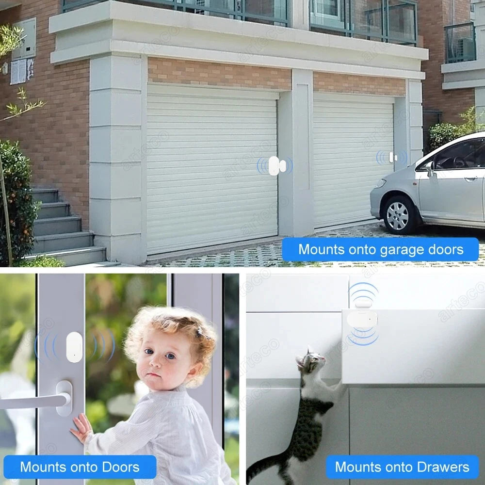 Smart Zigbee Door Sensor With App Alerts For Safety