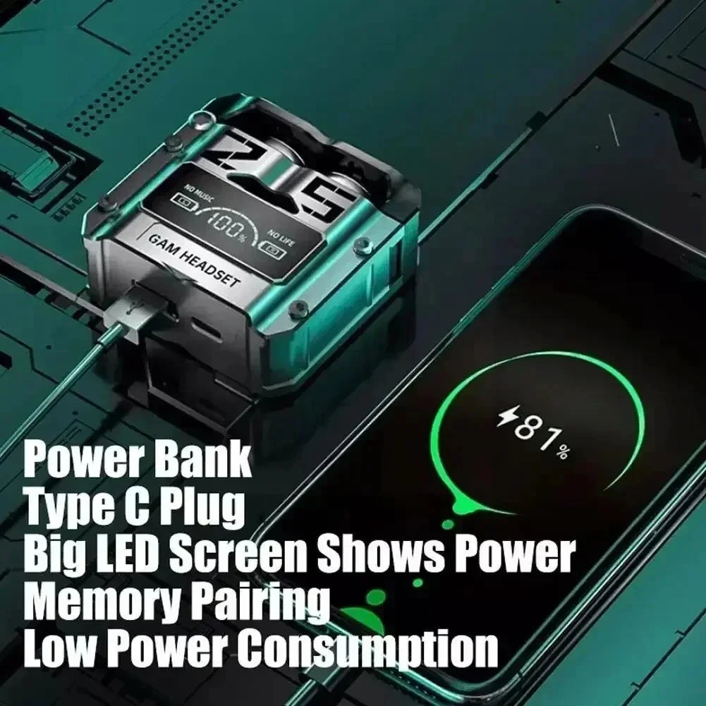VIKEFON TWS Bluetooth Touch Control Brusreducerande öronsnäckor