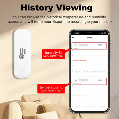 Sensore di temperatura e umidità Tuya Smart Zigbee con controllo vocale