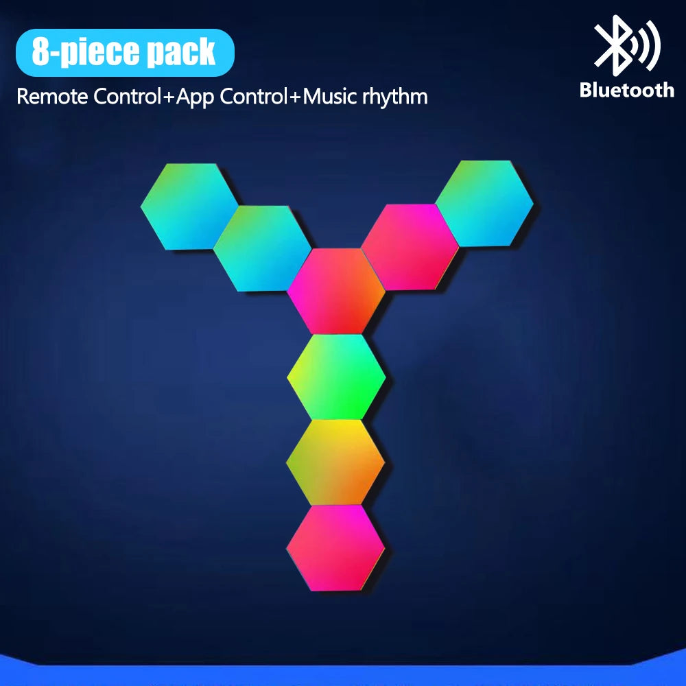 Smart RGB Hexagonal Lamp with Remote Control