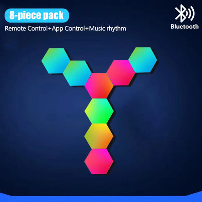 Smart RGB Hexagonal Lamp with Remote Control