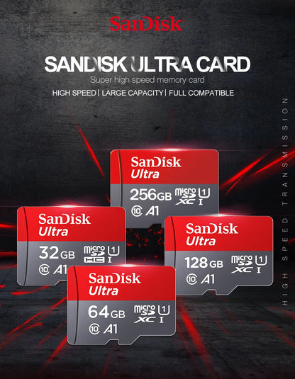 Carte microSD SanDisk 128 Go - Vitesse A1 pour des performances rapides