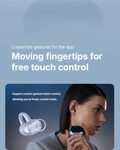 Sanag S8S Bluetooth 5.4 Ear Clip-øretelefoner - vanntette og støyreduserende