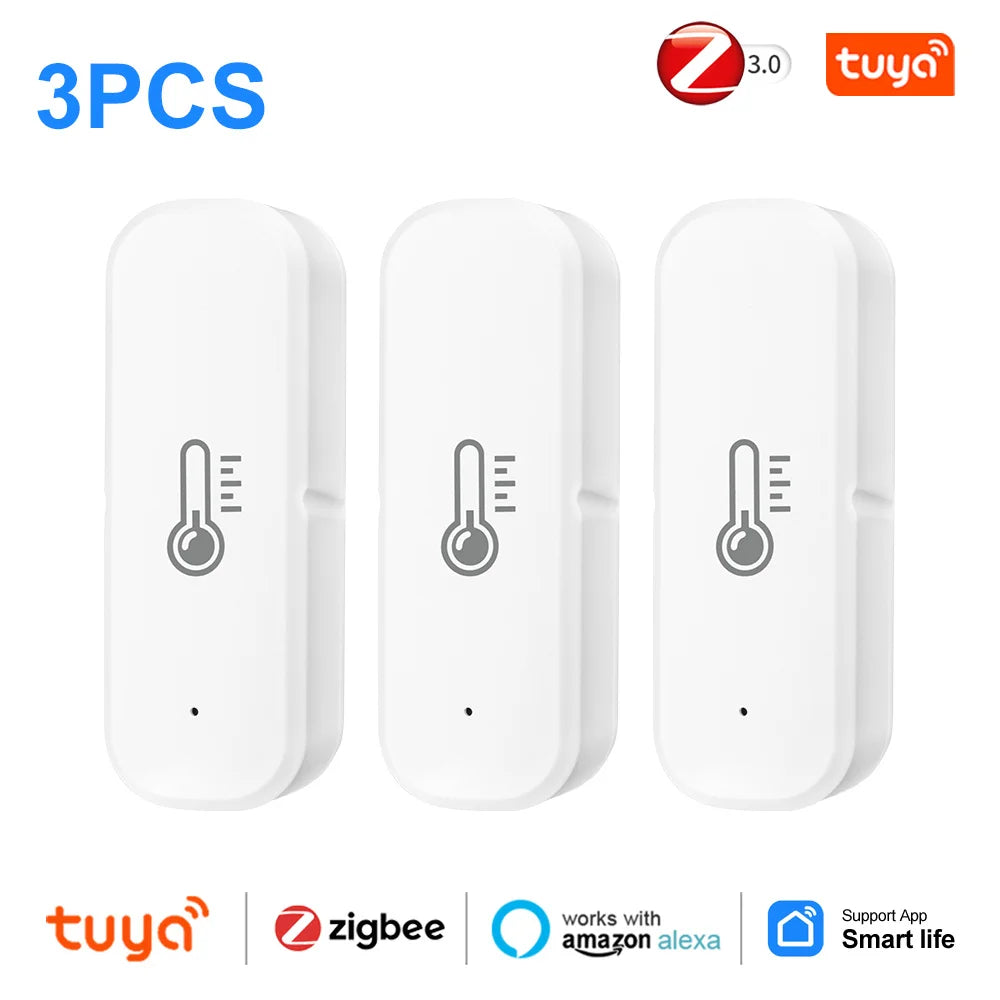 Sensore di temperatura e umidità Tuya Smart Zigbee con controllo vocale