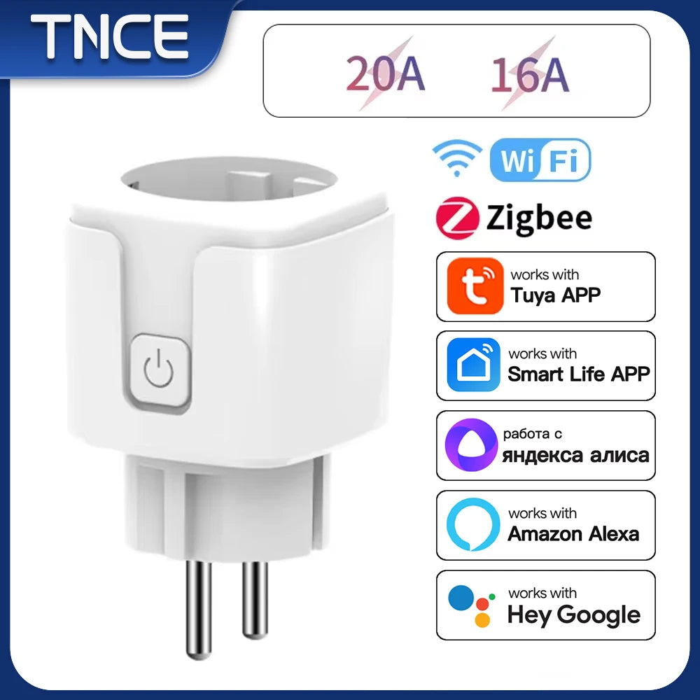 Presa intelligente TNCE EU Plug - Controllo vocale Wi-Fi e monitoraggio dell'energia