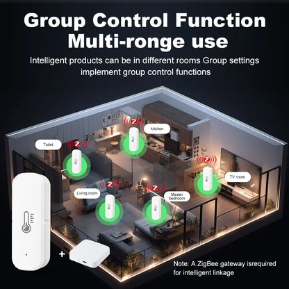 Sensore di temperatura e umidità Tuya Smart Zigbee con controllo vocale