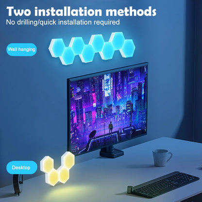 Smart RGB Hexagonal Lamp with Remote Control