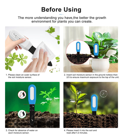 GIRIER Smart Bluetooth Soil Moisture Meter for Smart Gardening