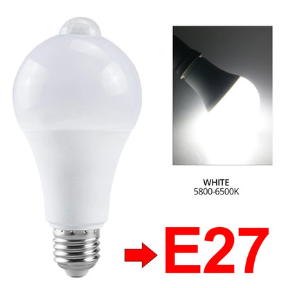 Lampadina LED con sensore di movimento PIR intelligente - Risparmio energetico 12W