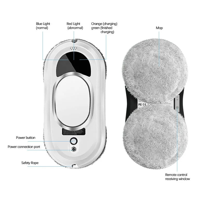 Robot nettoyeur de vitres électrique intelligent Robot nettoyeur de vitres électrique intelligent