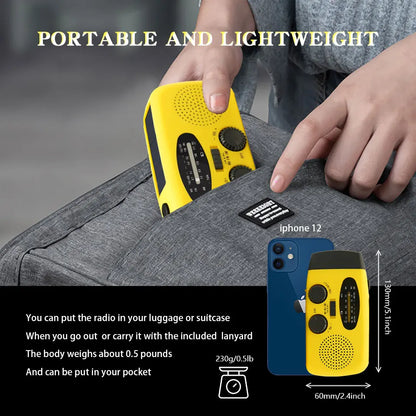 MCC Emergency Solar Hand Crank Radio with Power Bank