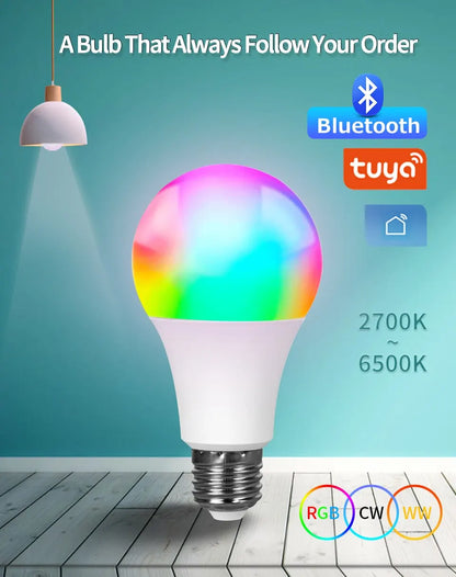 Tuya Bluetooth Smart-pære E27 - dimbar LED-pære med magisk lys