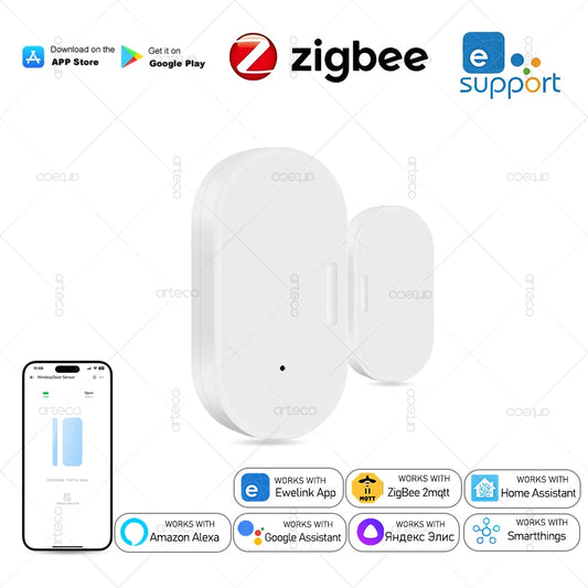Smart Zigbee Door Sensor With App Alerts For Safety