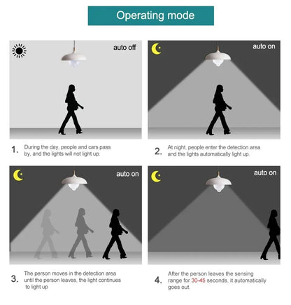 Lampadina LED con sensore di movimento PIR intelligente - Risparmio energetico 12W