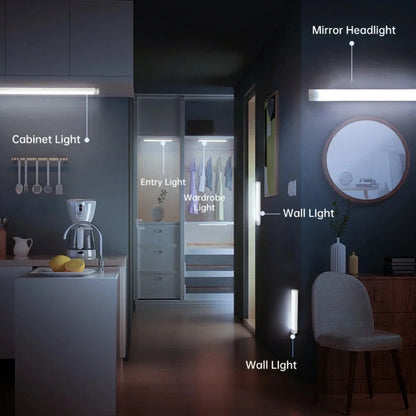 Oppladbar LED-lampe med bevegelsessensor på kjøkkenet
