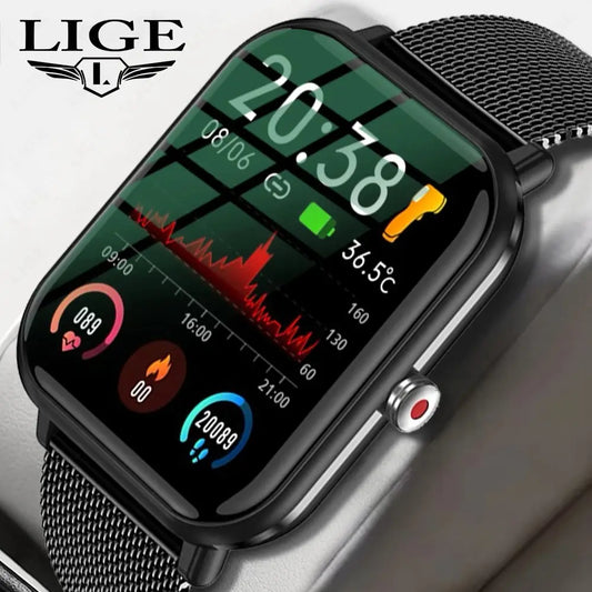 LIGE 2024 Smart Watch for Ladies - Touch Screen & Waterproof