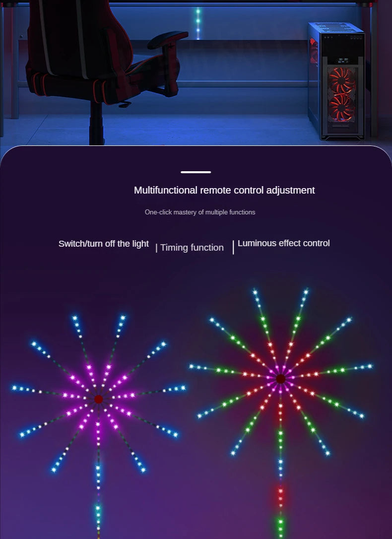 Smart fyrverkeri LED Strip Light Kit - fjernkontrollmagi