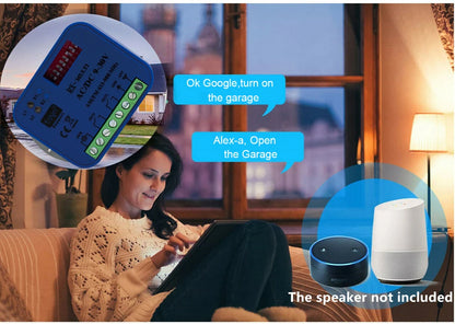 Smart Tuya WiFi Garage Door Receiver with Voice Control