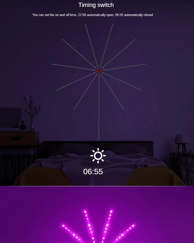 Smart fyrverkeri LED Strip Light Kit - fjernkontrollmagi
