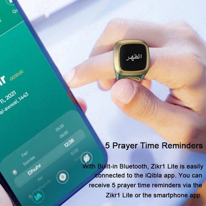 ZONGJI Smart Tasbih Ring - Track Prayers & Steps