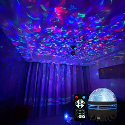 Sternengalaxie-Projektorleuchte mit RGB-Fernbedienung